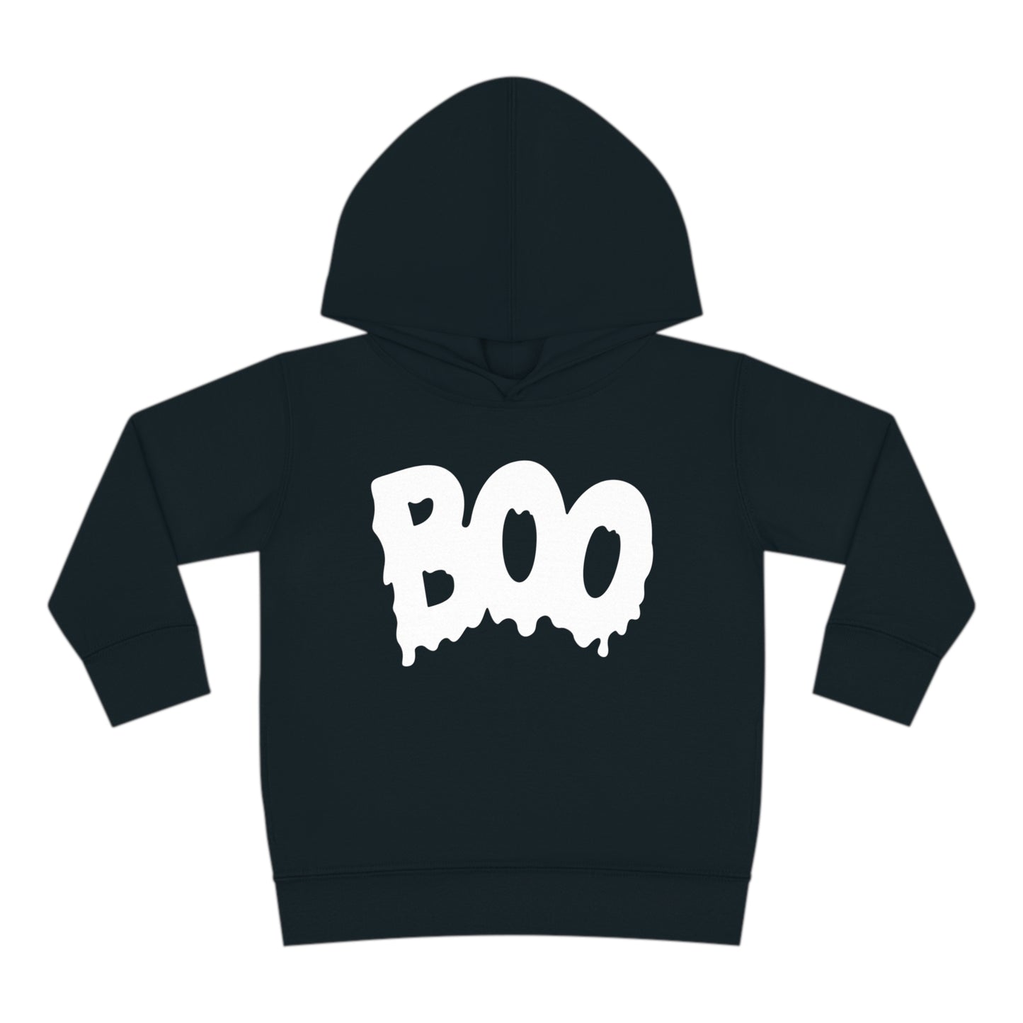 "Boo" Toddler Pullover Fleece Hoodie: Spooky-Cute Halloween Charm for Your Little One!