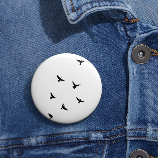 2.25" Flying Birds Button Pin