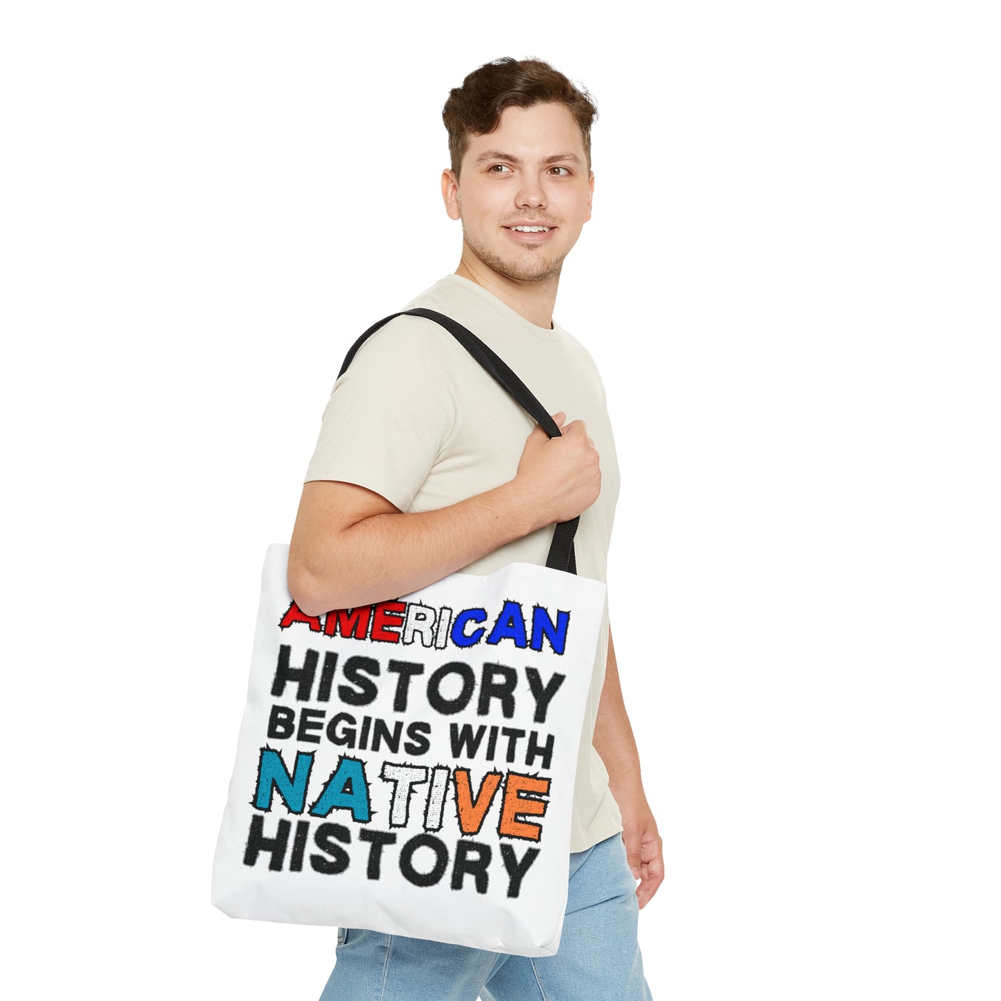 "American History Begins with Native History" Tote Bag