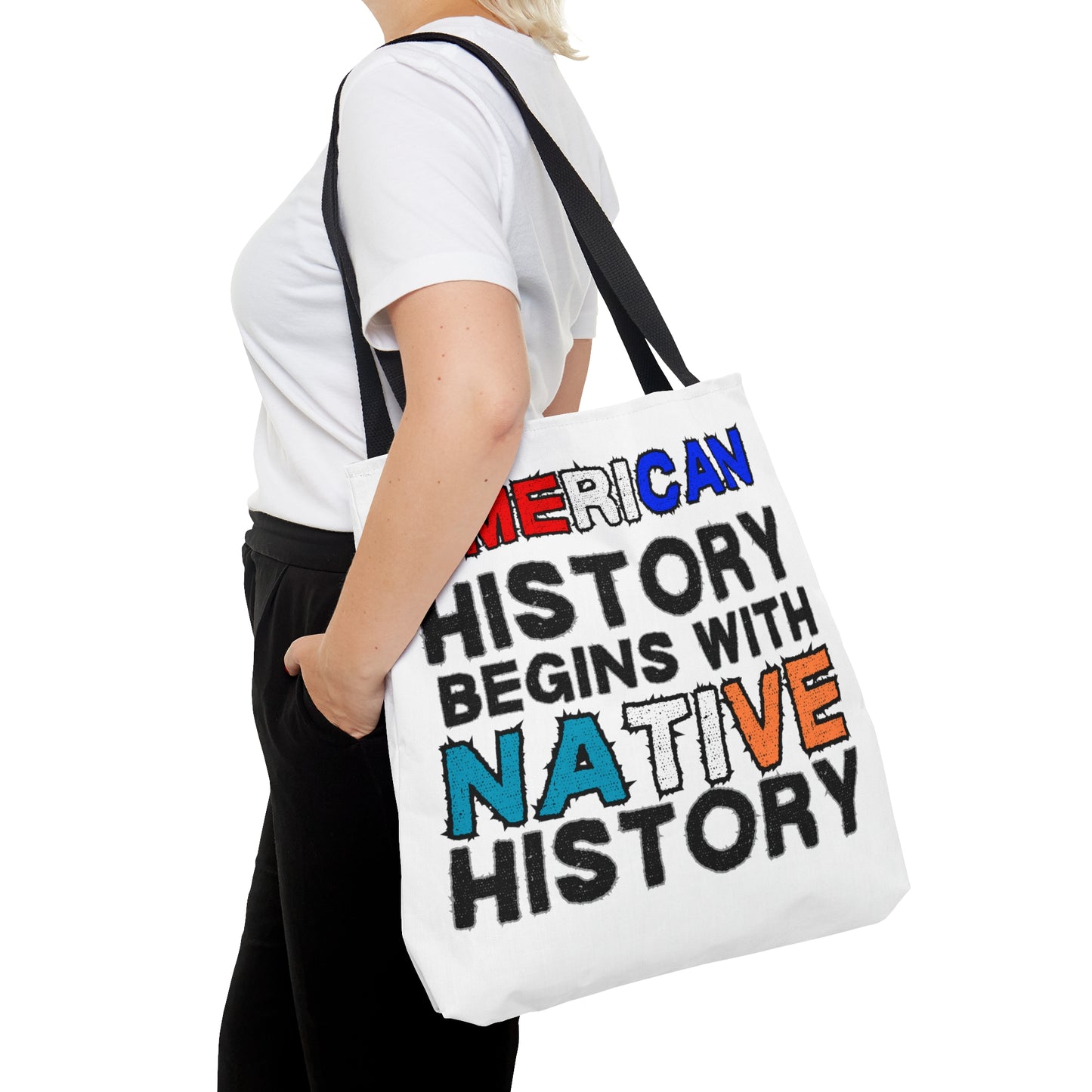 "American History Begins with Native History" Tote Bag