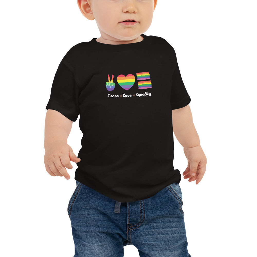 Infant "Peace Love and Equality" T-Shirt: Embrace Unity and Empower Change