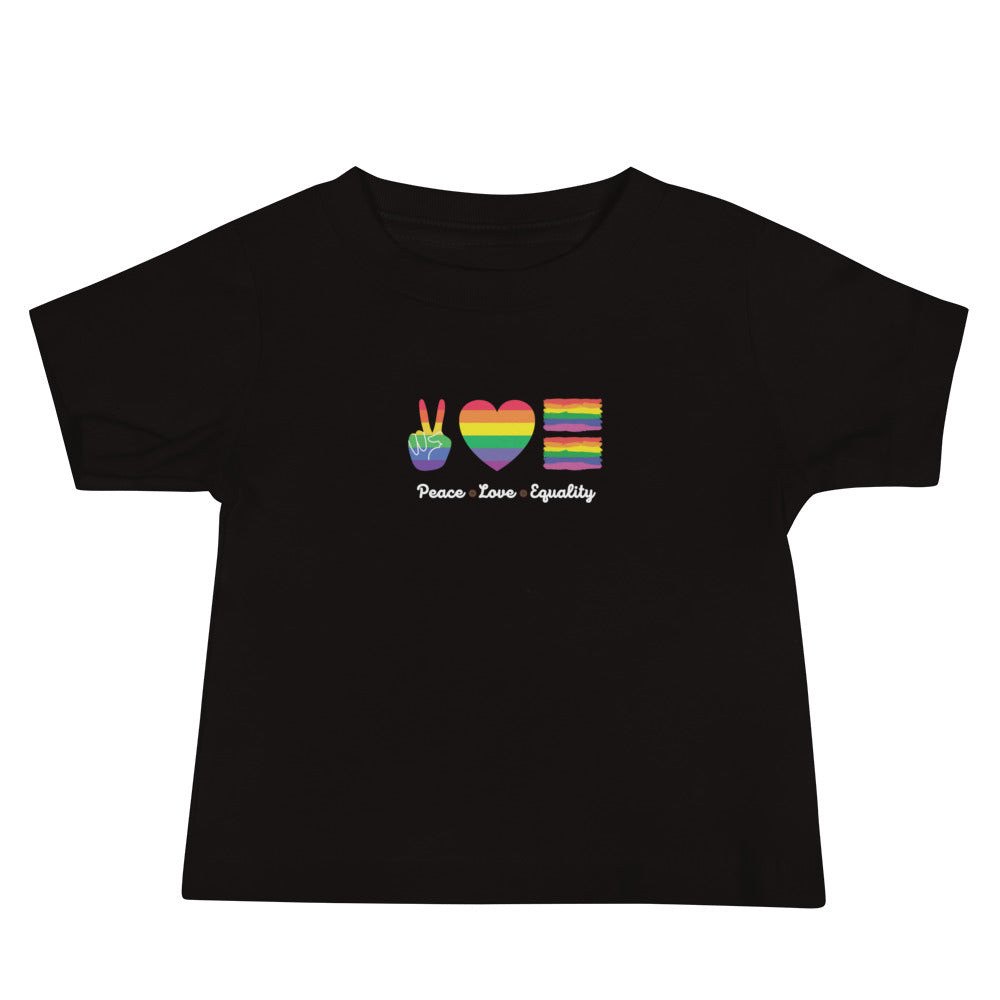 Infant "Peace Love and Equality" T-Shirt: Embrace Unity and Empower Change