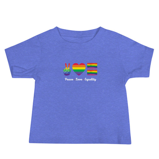 Infant Peace Love and Equality T-Shirt: Spreading Positive Values from the Start