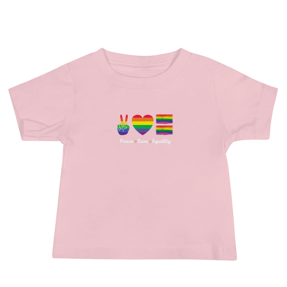 Infant "Peace Love and Equality" T-Shirt: Embrace Unity and Empower Change