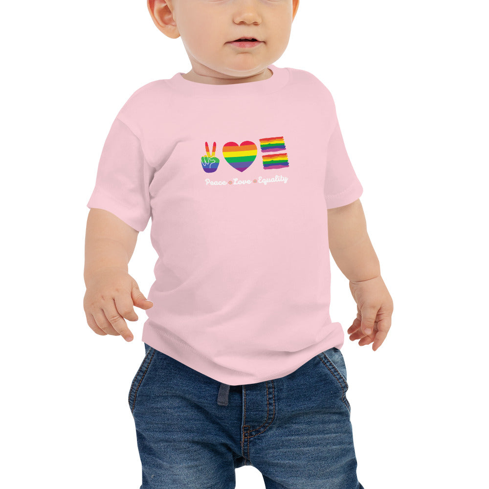 Infant "Peace Love and Equality" T-Shirt: Embrace Unity and Empower Change