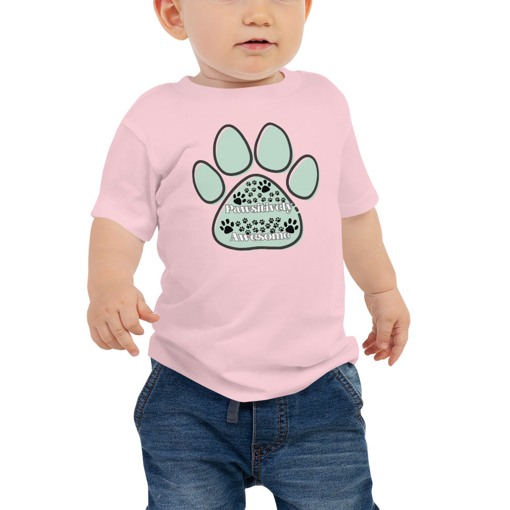 Infant T-Shirt with Pawsitively Pawsome Paw Print Design