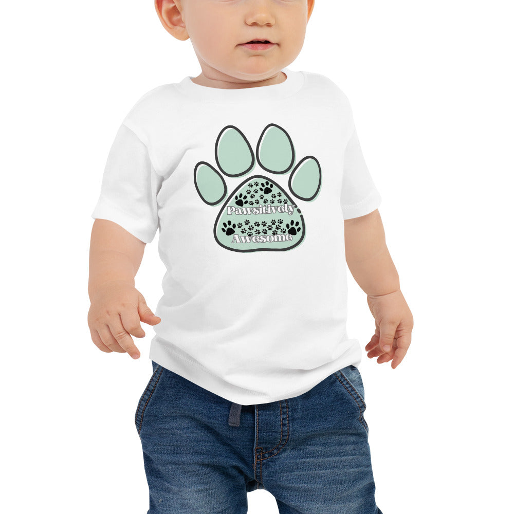 Infant T-Shirt with Pawsitively Pawsome Paw Print Design