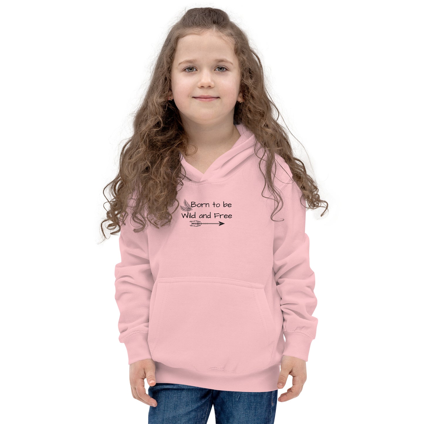 "Born to Be Wild and Free" Youth Heavy Blend Hooded Sweatshirt