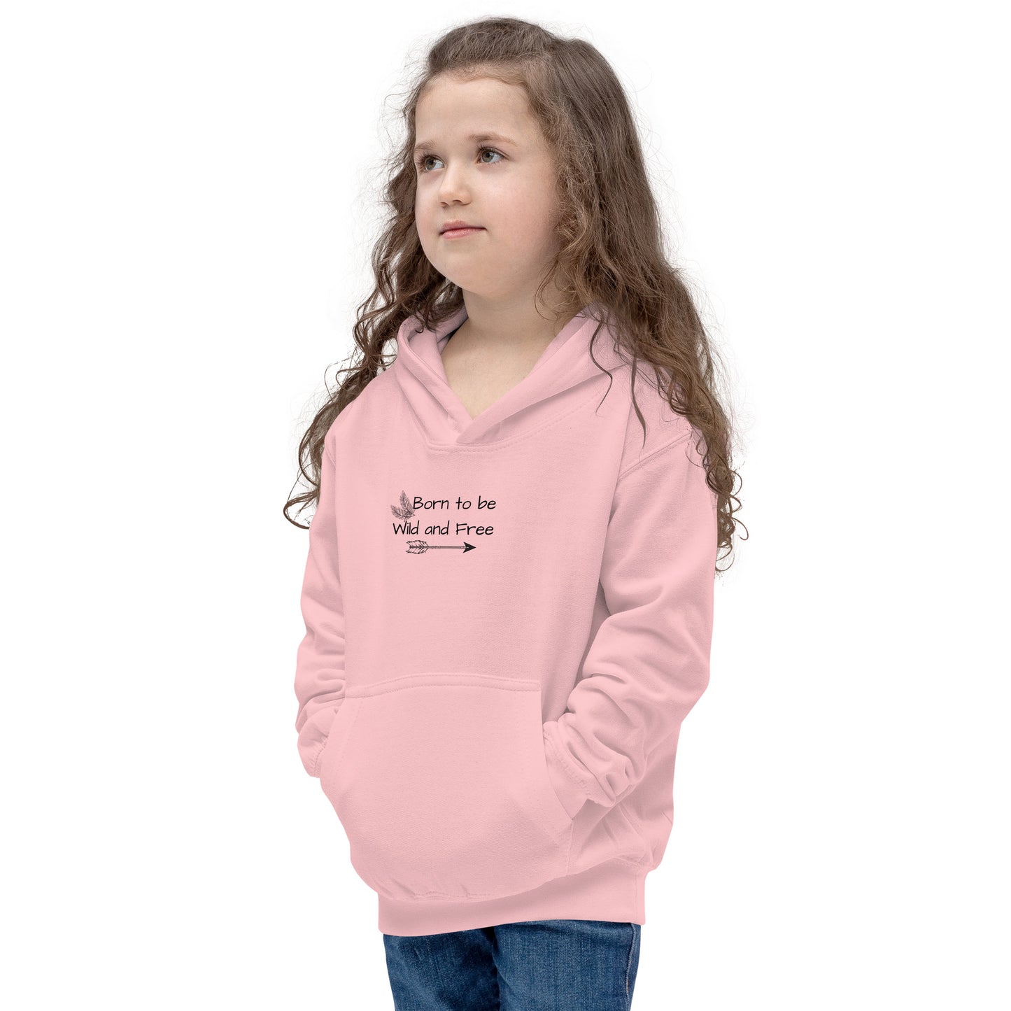 "Born to Be Wild and Free" Youth Heavy Blend Hooded Sweatshirt