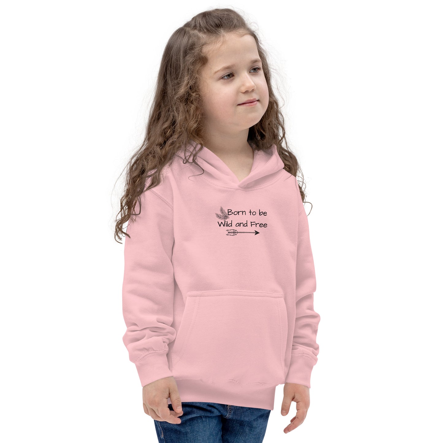 "Born to Be Wild and Free" Youth Heavy Blend Hooded Sweatshirt