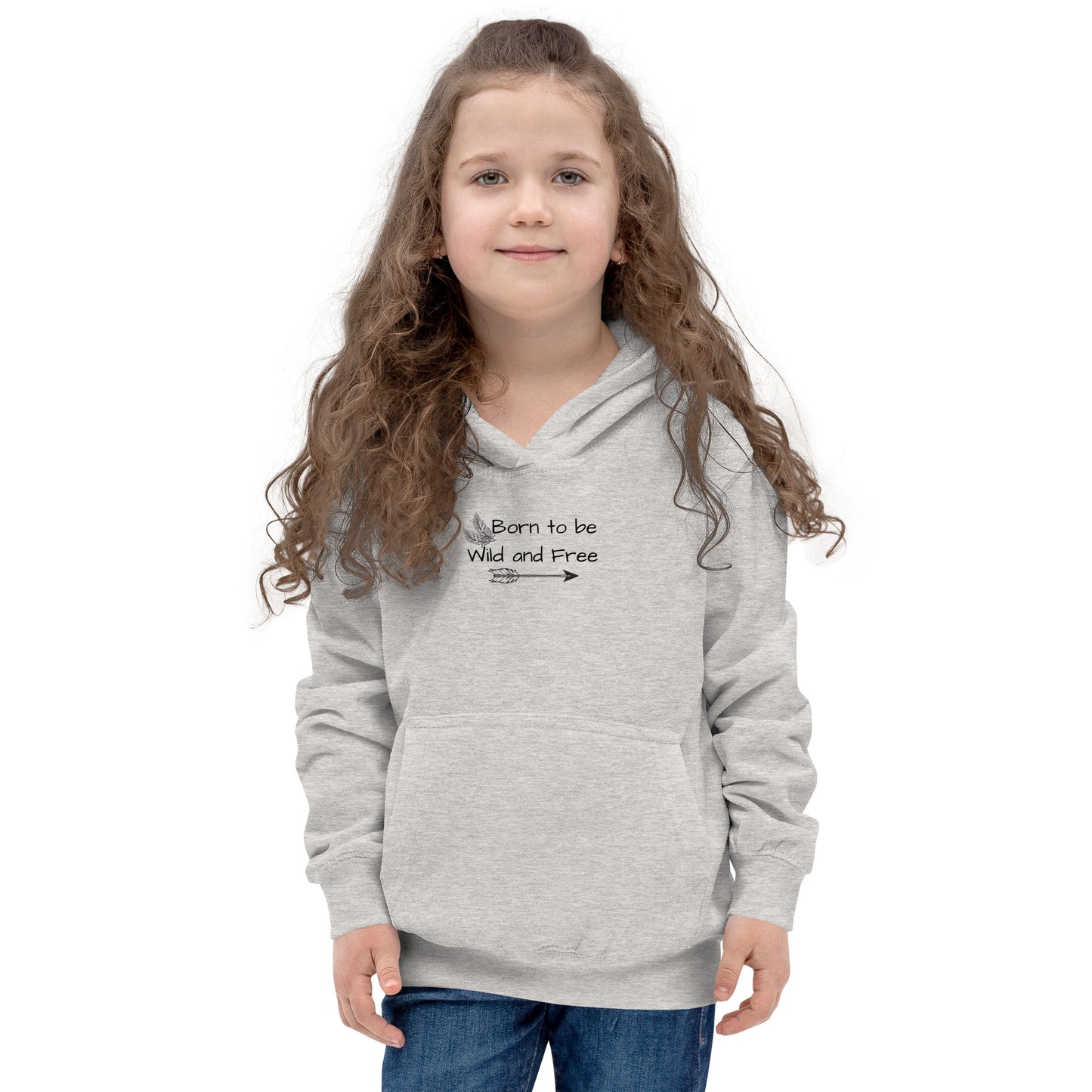 "Born to Be Wild and Free" Youth Heavy Blend Hooded Sweatshirt