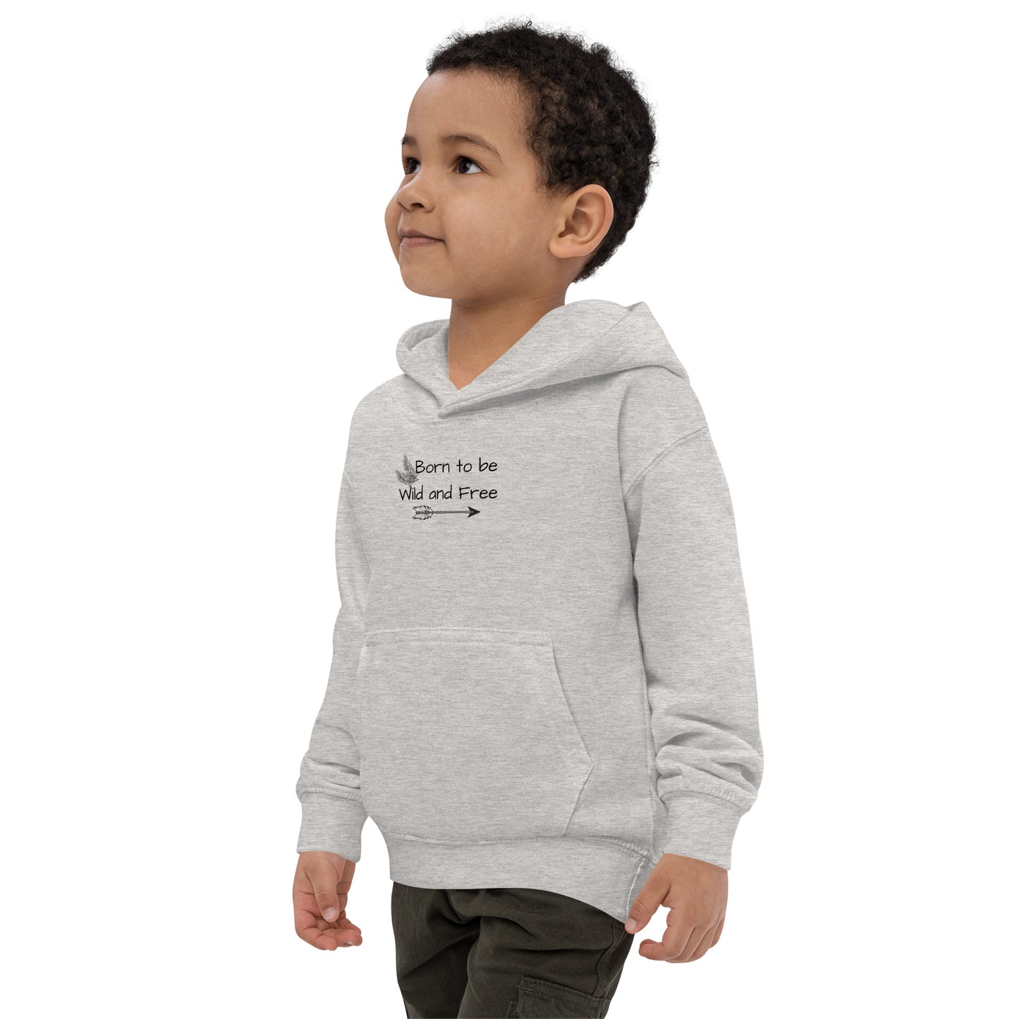 "Born to Be Wild and Free" Youth Heavy Blend Hooded Sweatshirt