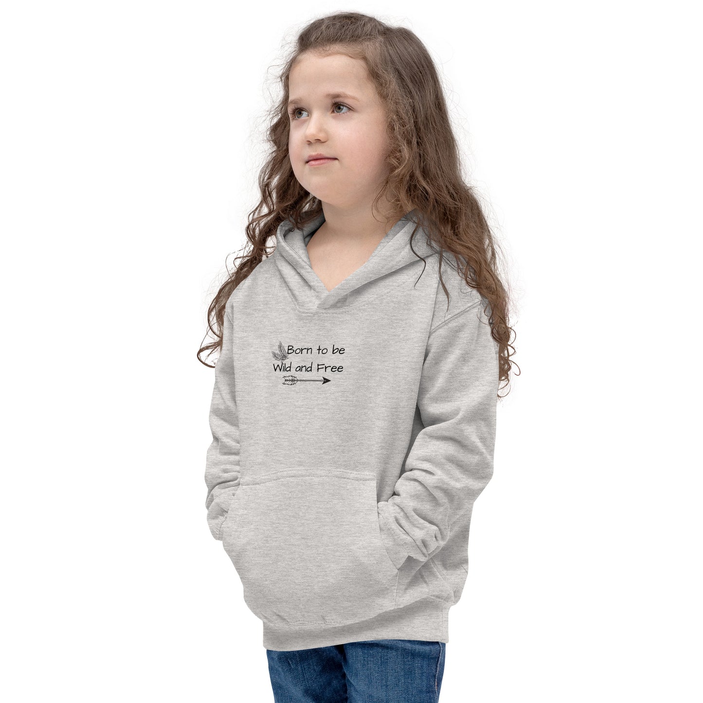 "Born to Be Wild and Free" Youth Heavy Blend Hooded Sweatshirt