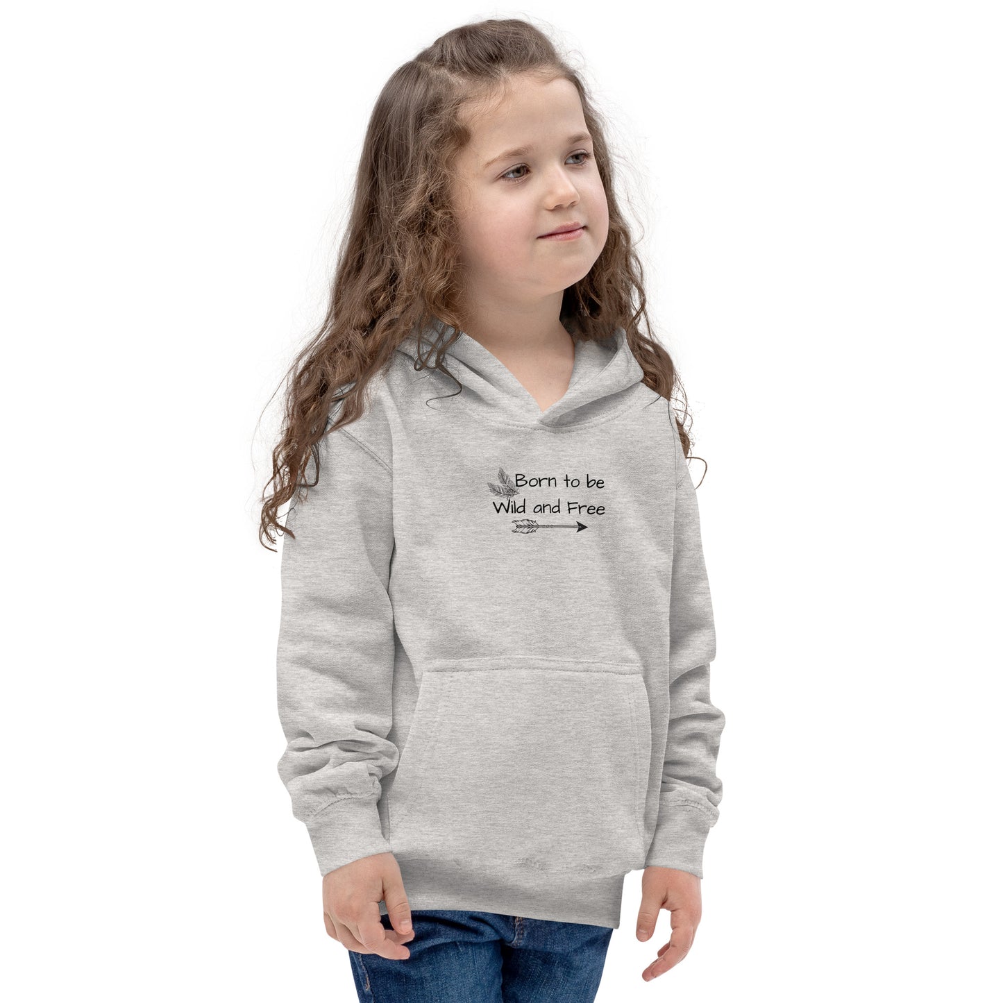 "Born to Be Wild and Free" Youth Heavy Blend Hooded Sweatshirt