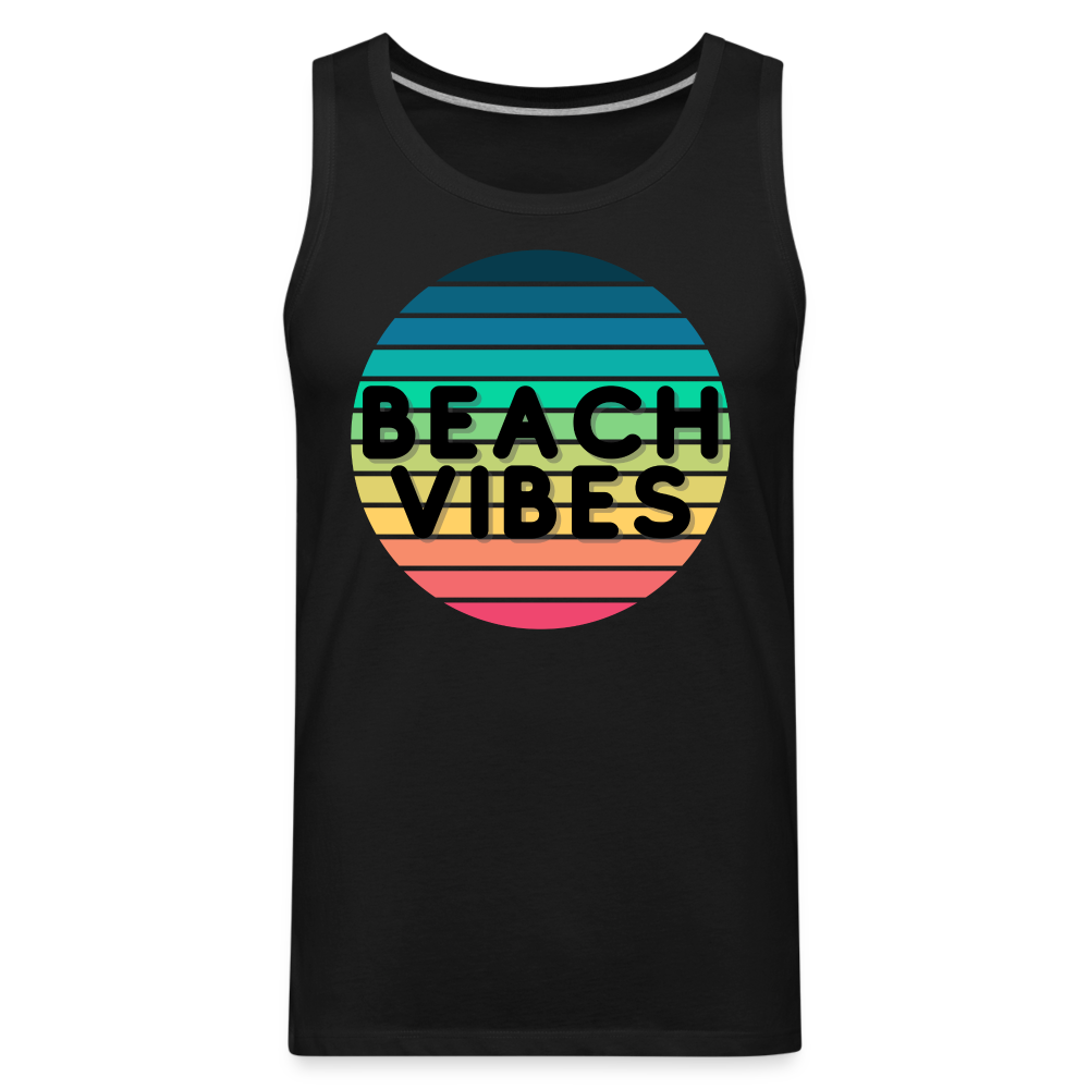 Beach Vibes MensJersey Tank - black