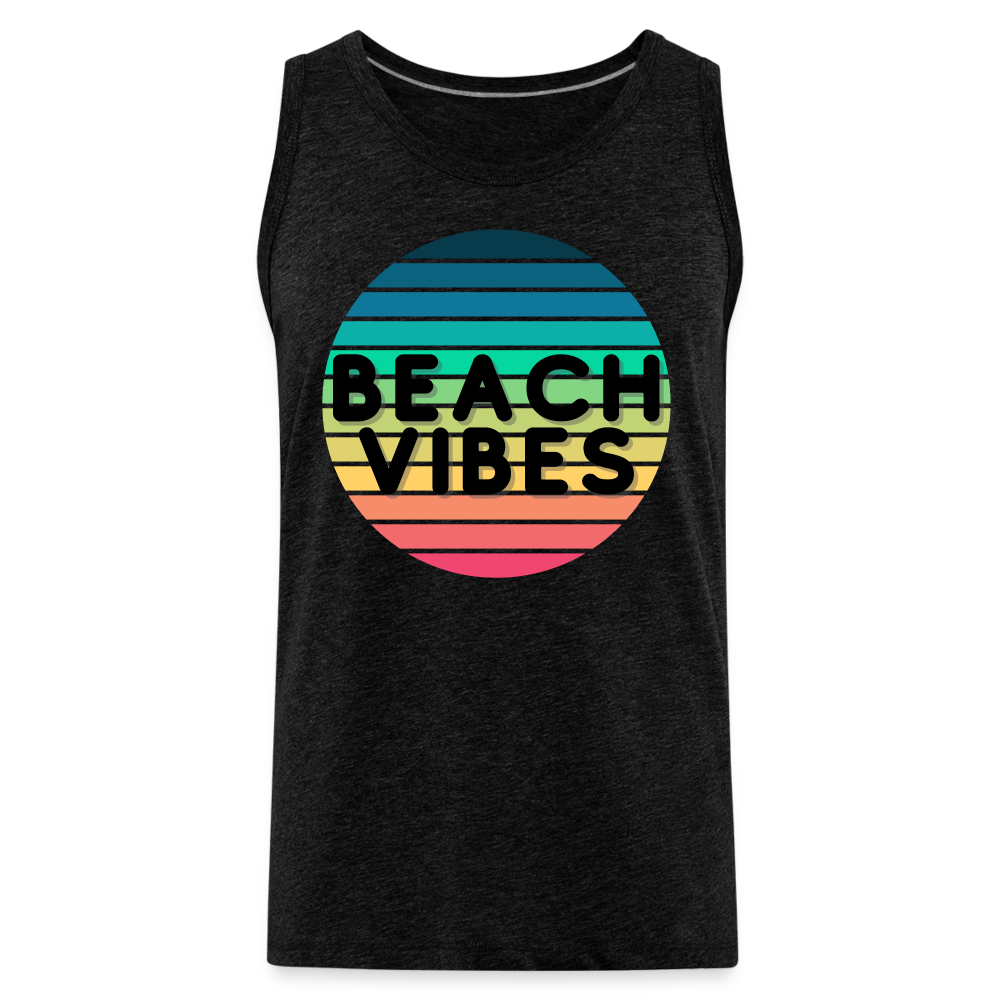 Beach Vibes MensJersey Tank - charcoal grey