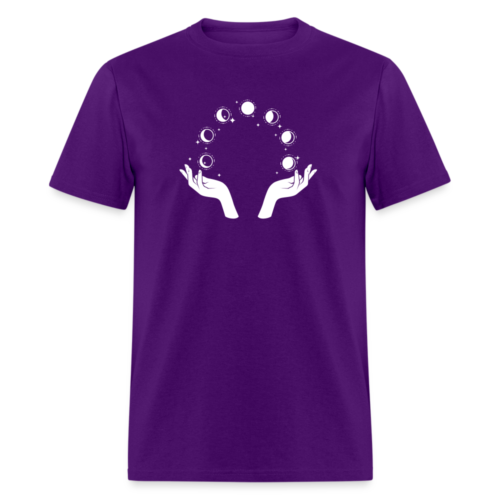 Celestial Moon Phases Unisex Halloween T-Shirt: Embrace the Cosmic Vibes - purple