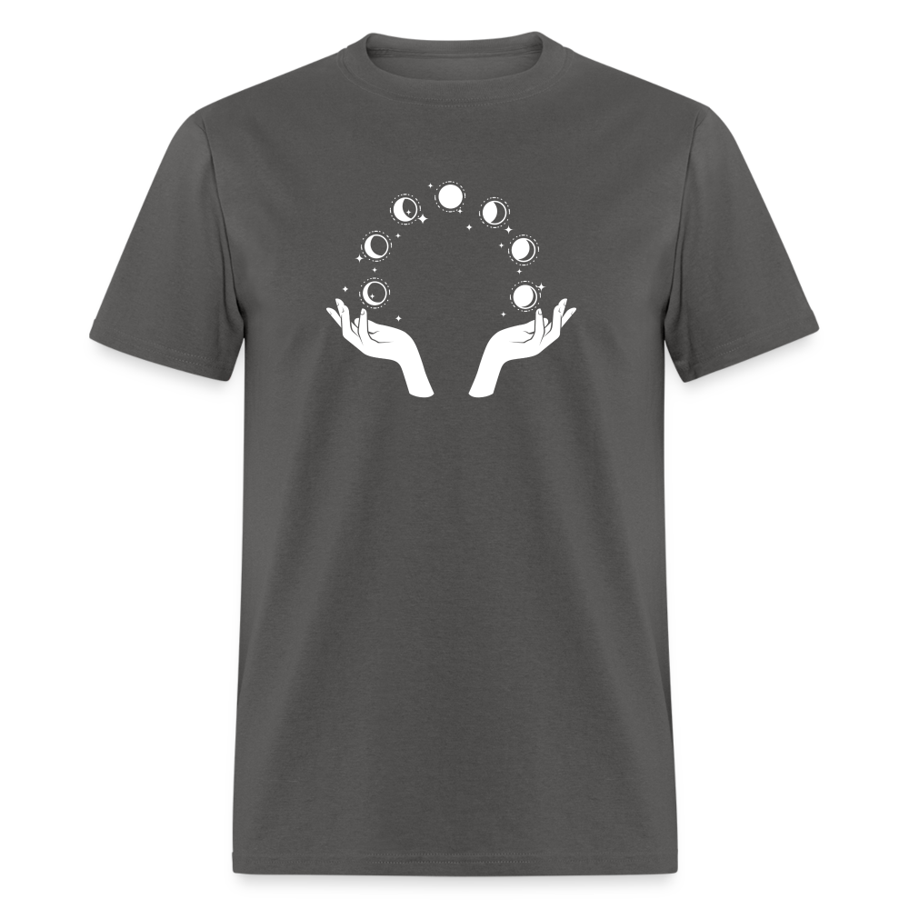 Celestial Moon Phases Unisex Halloween T-Shirt: Embrace the Cosmic Vibes - charcoal