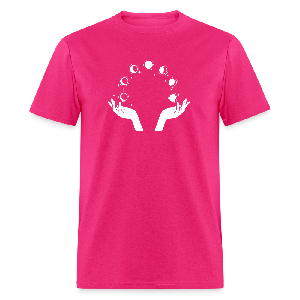 Celestial Moon Phases Unisex Halloween T-Shirt: Embrace the Cosmic Vibes - fuchsia