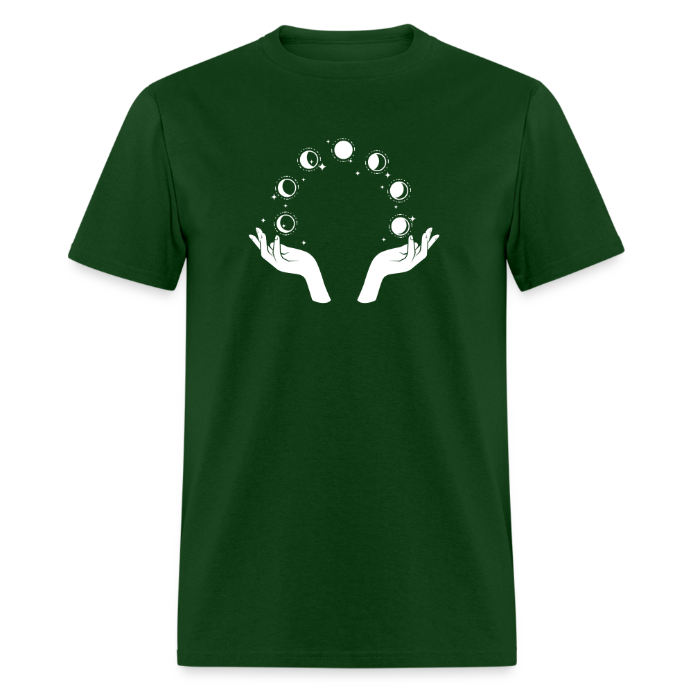 Celestial Moon Phases Unisex Halloween T-Shirt: Embrace the Cosmic Vibes - forest green