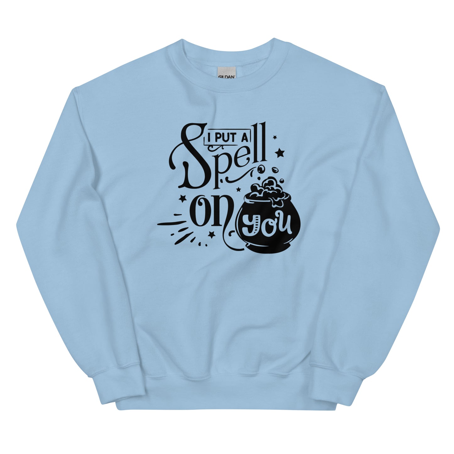 Enchanting "I Put a Spell on You" Unisex Crewneck Sweatshirt: Channel the Magic of Halloween