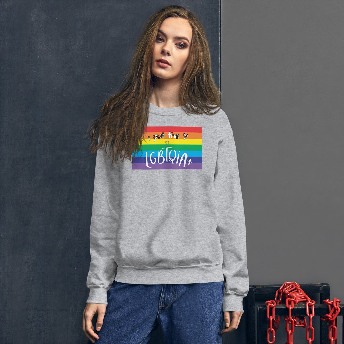 "I Put the I in LGBTQIA+" Crewneck Sweatshirt: Celebrating Individuality and Representation