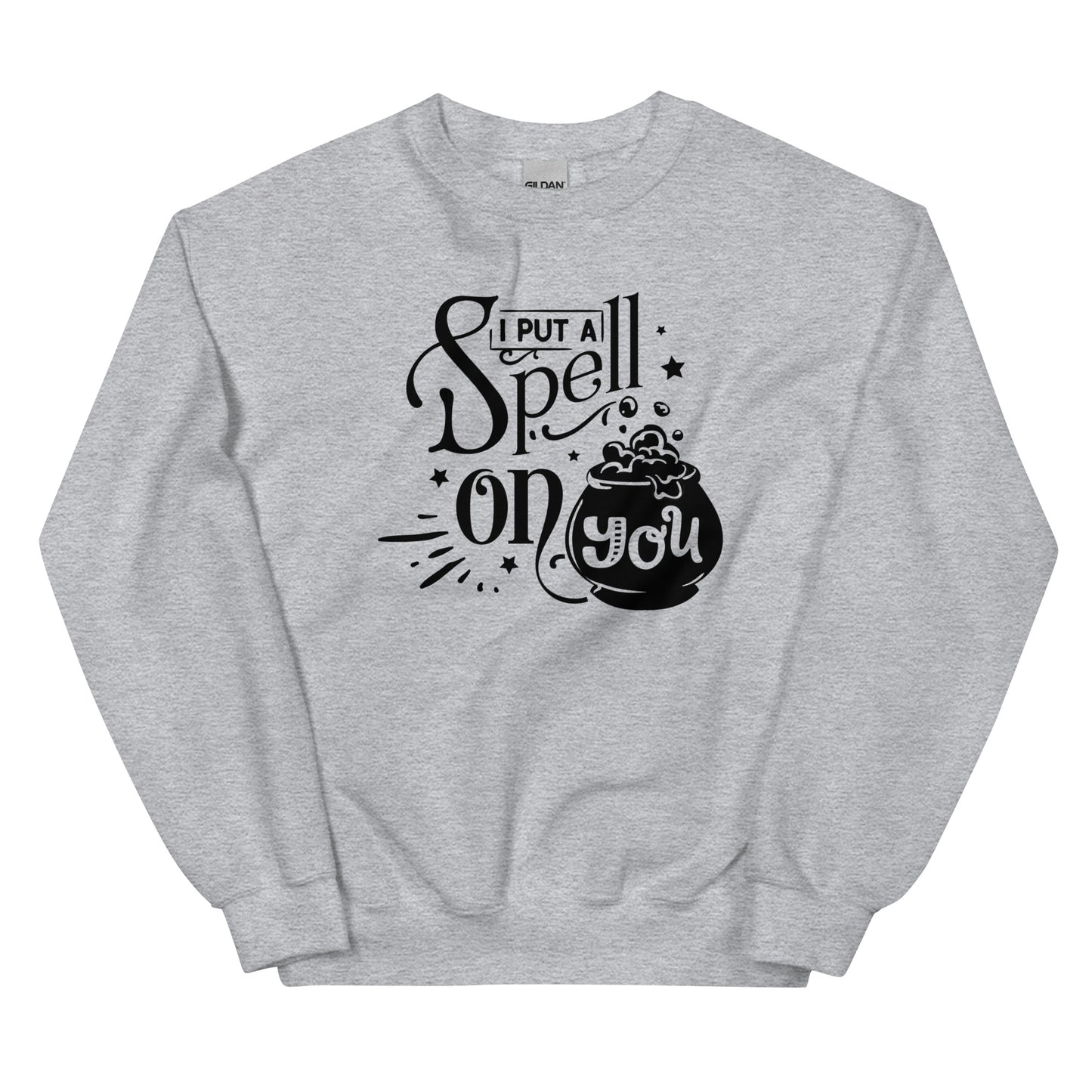 Enchanting "I Put a Spell on You" Unisex Crewneck Sweatshirt: Channel the Magic of Halloween