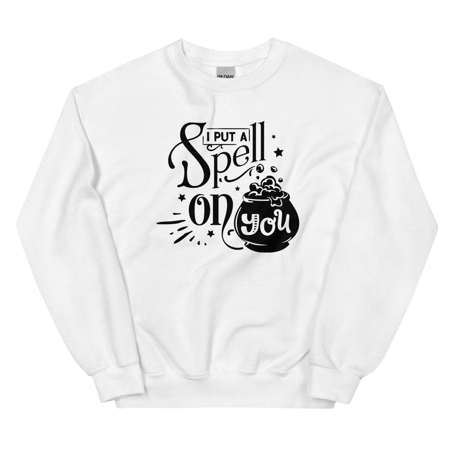 Enchanting "I Put a Spell on You" Unisex Crewneck Sweatshirt: Channel the Magic of Halloween