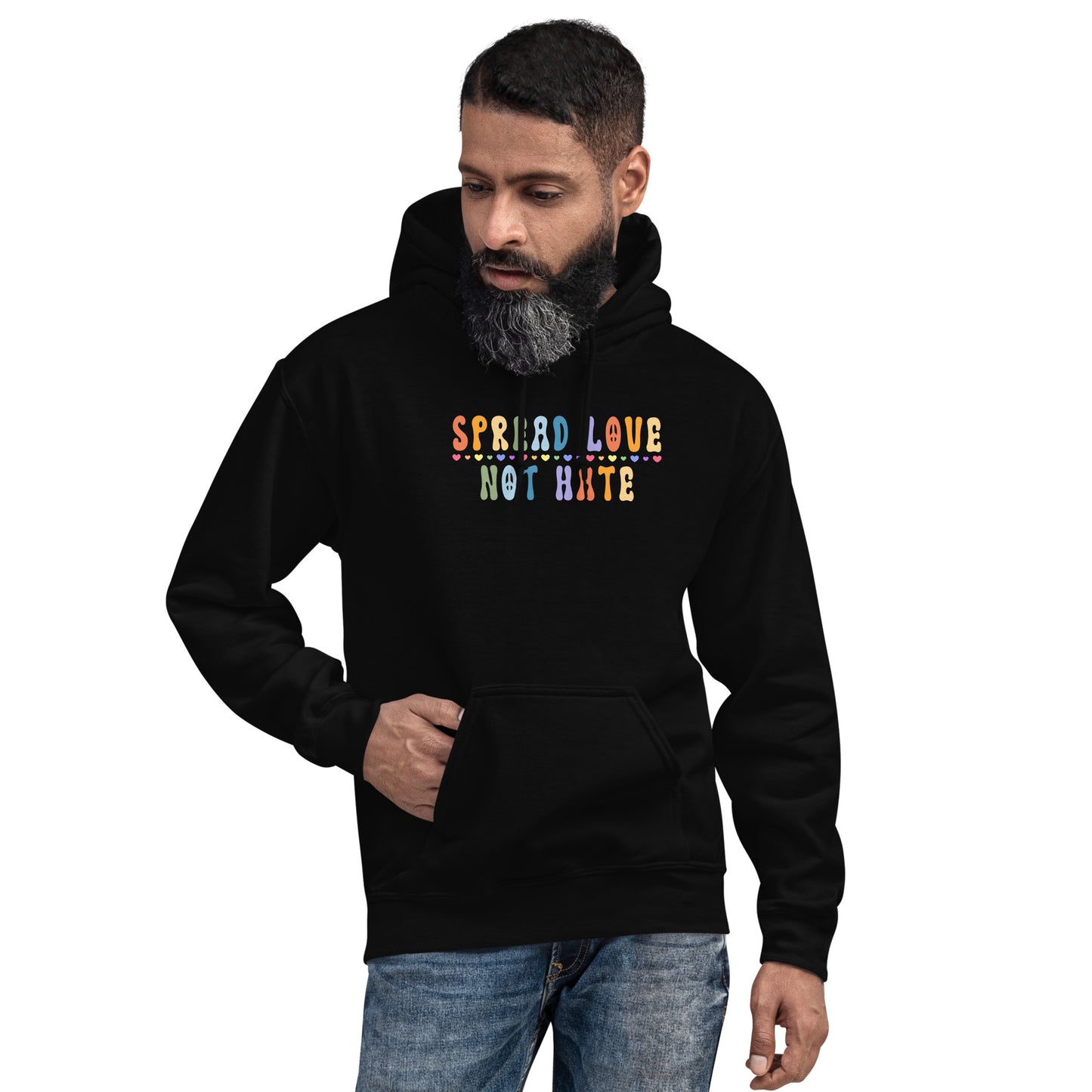 Unisex "Spread Love Not Hate" Hoodie - Promote Positivity and Unity