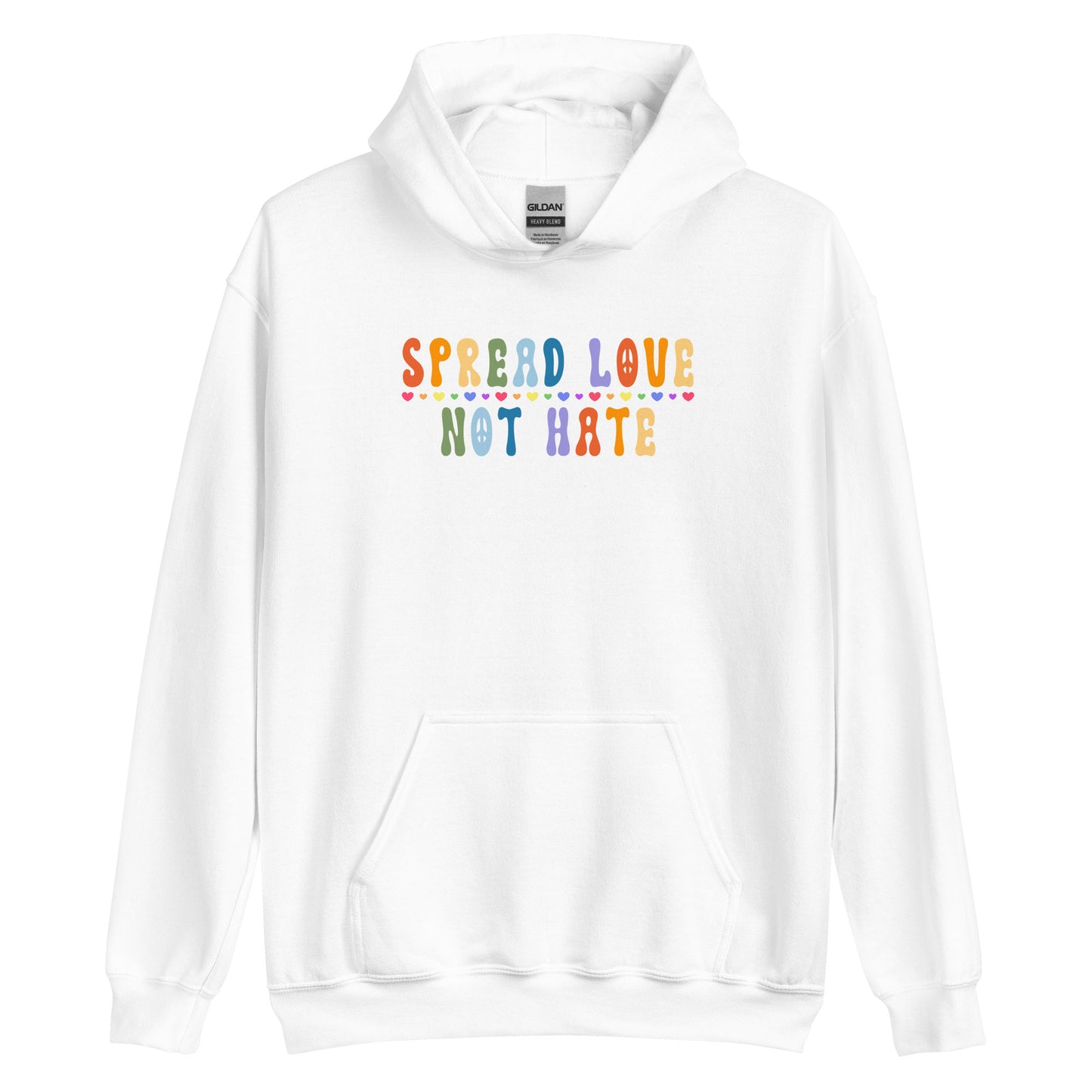 Unisex "Spread Love Not Hate" Hoodie - Promote Positivity and Unity