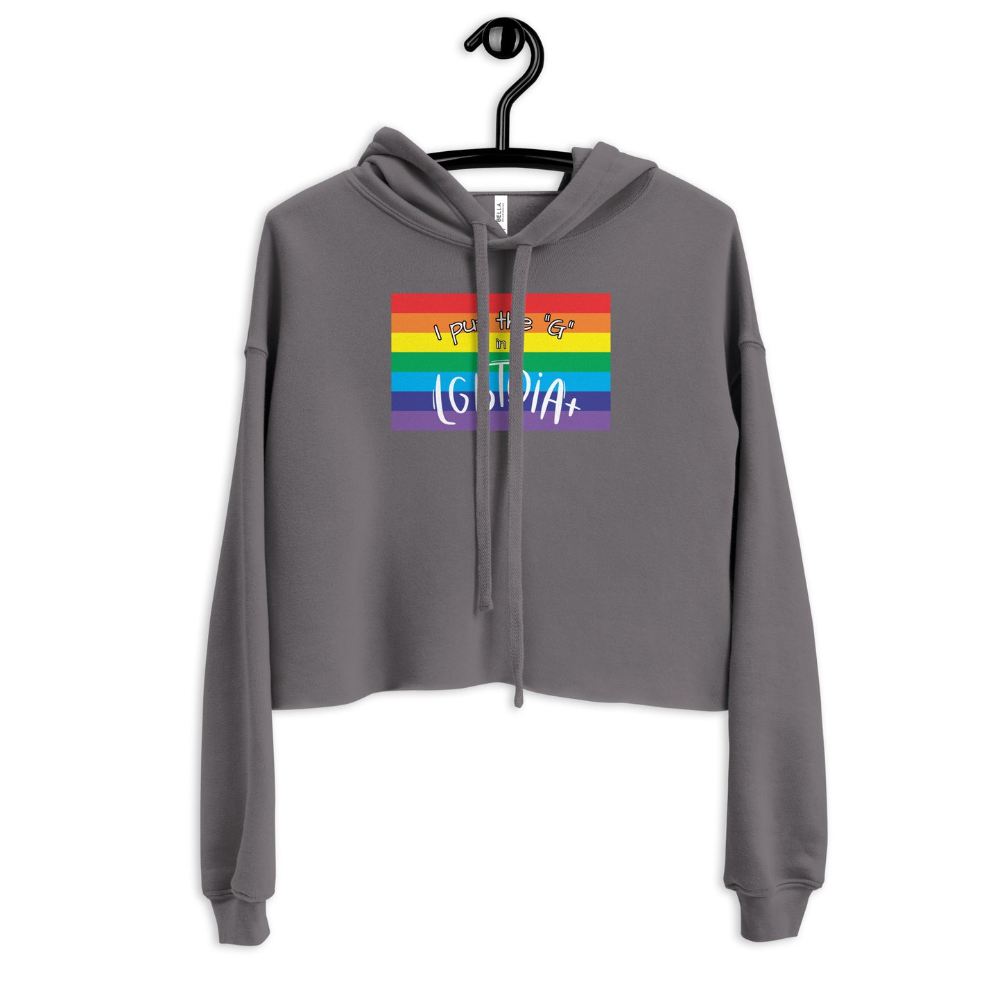 Women's Cropped Hoodie - "I Put the G in LGBTQIA+": Celebrate Identity and Inclusivity