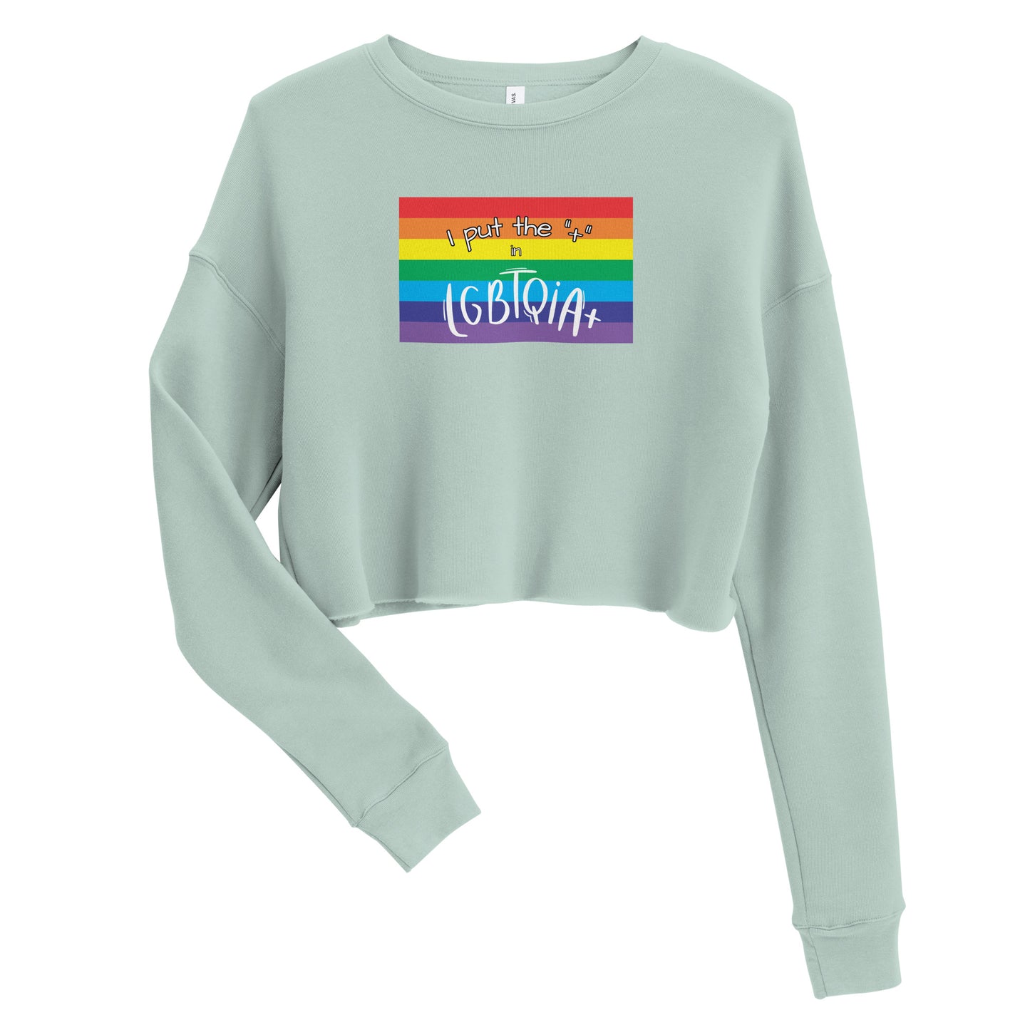 Women's Cropped Sweatshirt - "I Put the + in LGBTQIA+": Celebrate Inclusivity and Diversity with Style