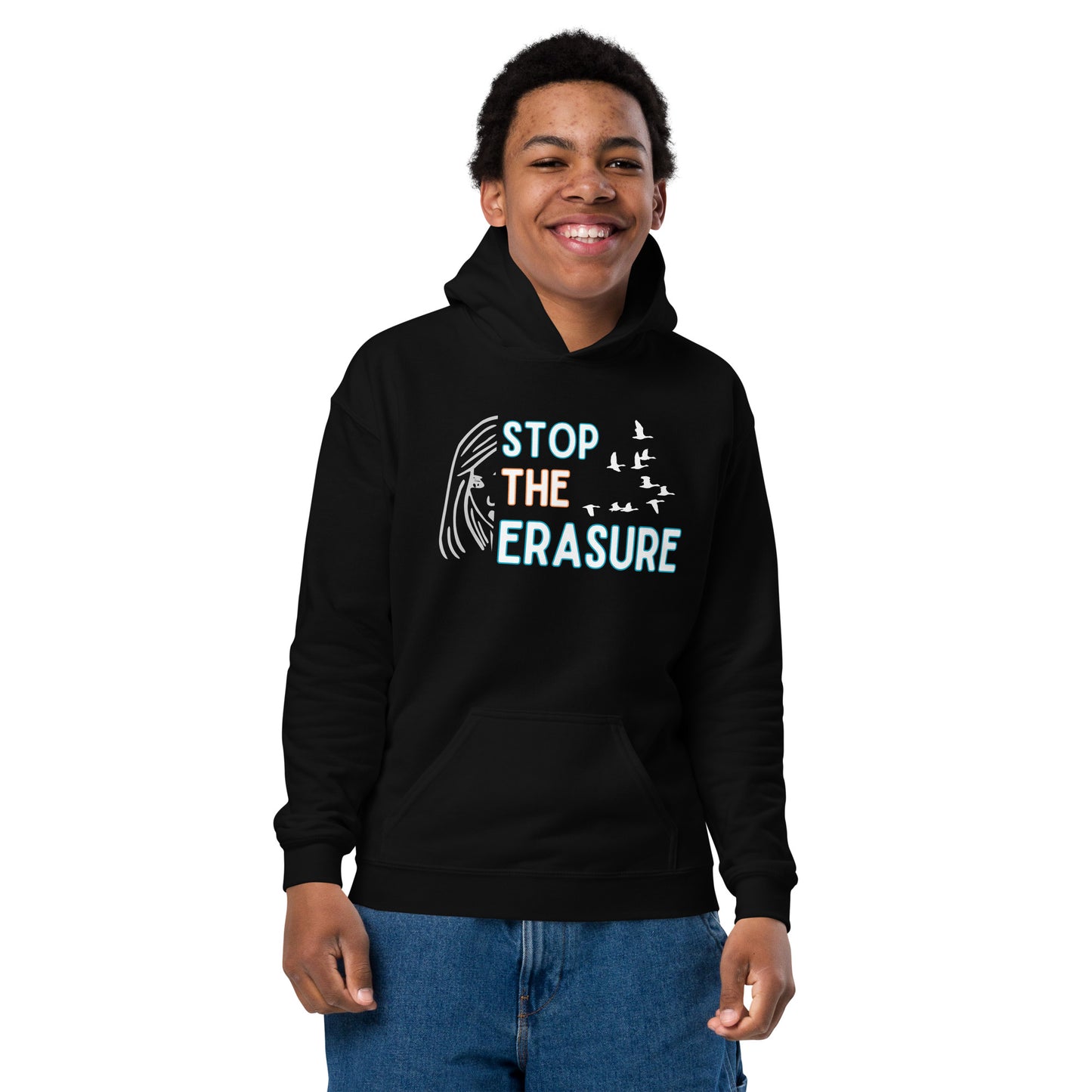 Youth Hoodie - "Stop the Erasure"