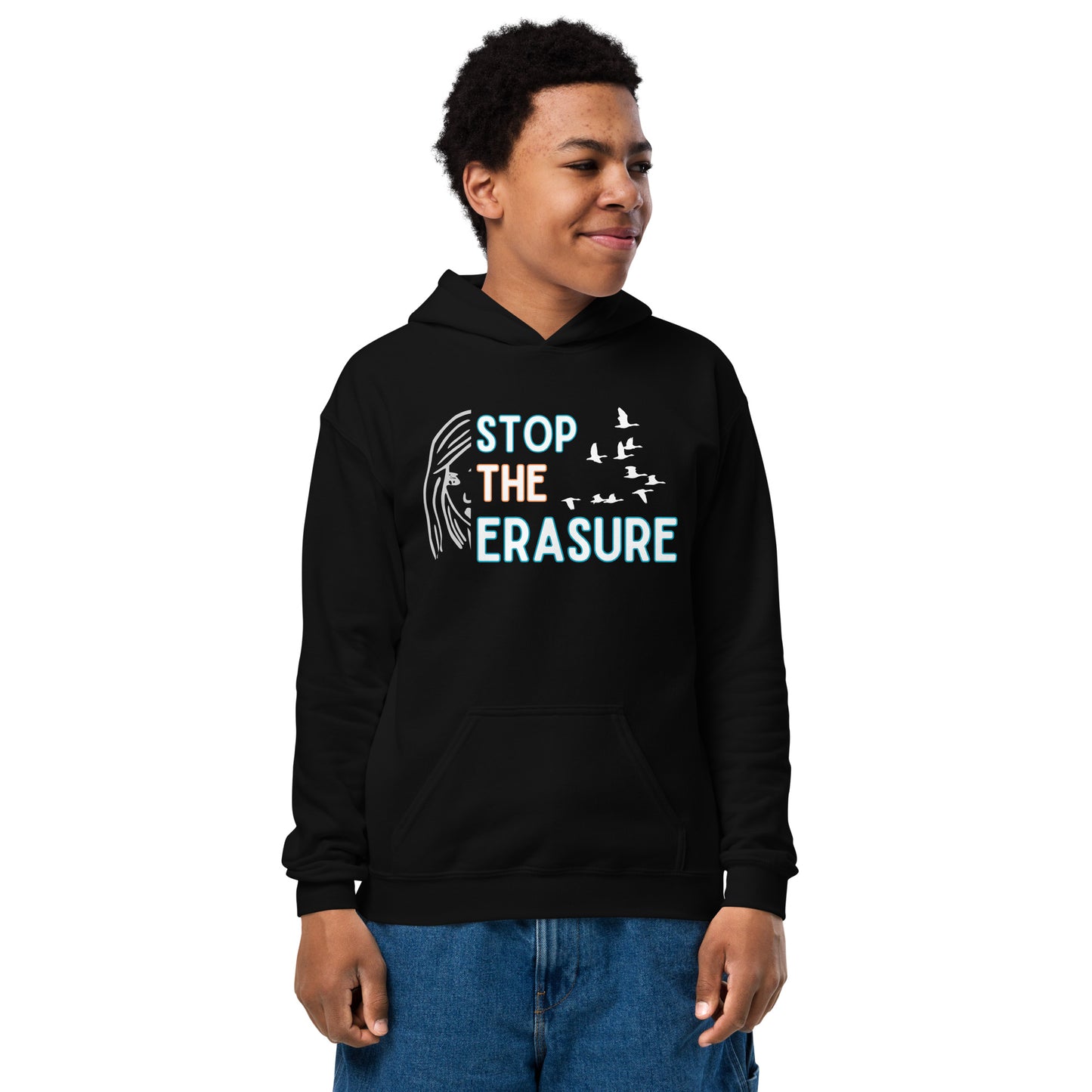 Youth Hoodie - "Stop the Erasure"