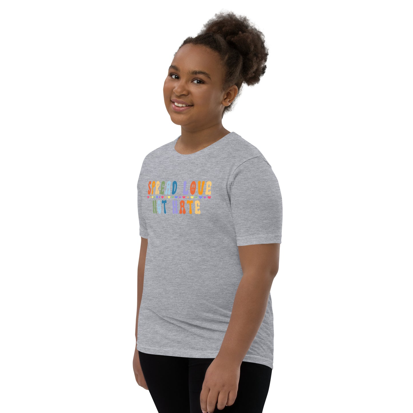 Children's "Spread Love Not Hate" T-Shirt: Promoting Kindness and Unity with a Powerful Message