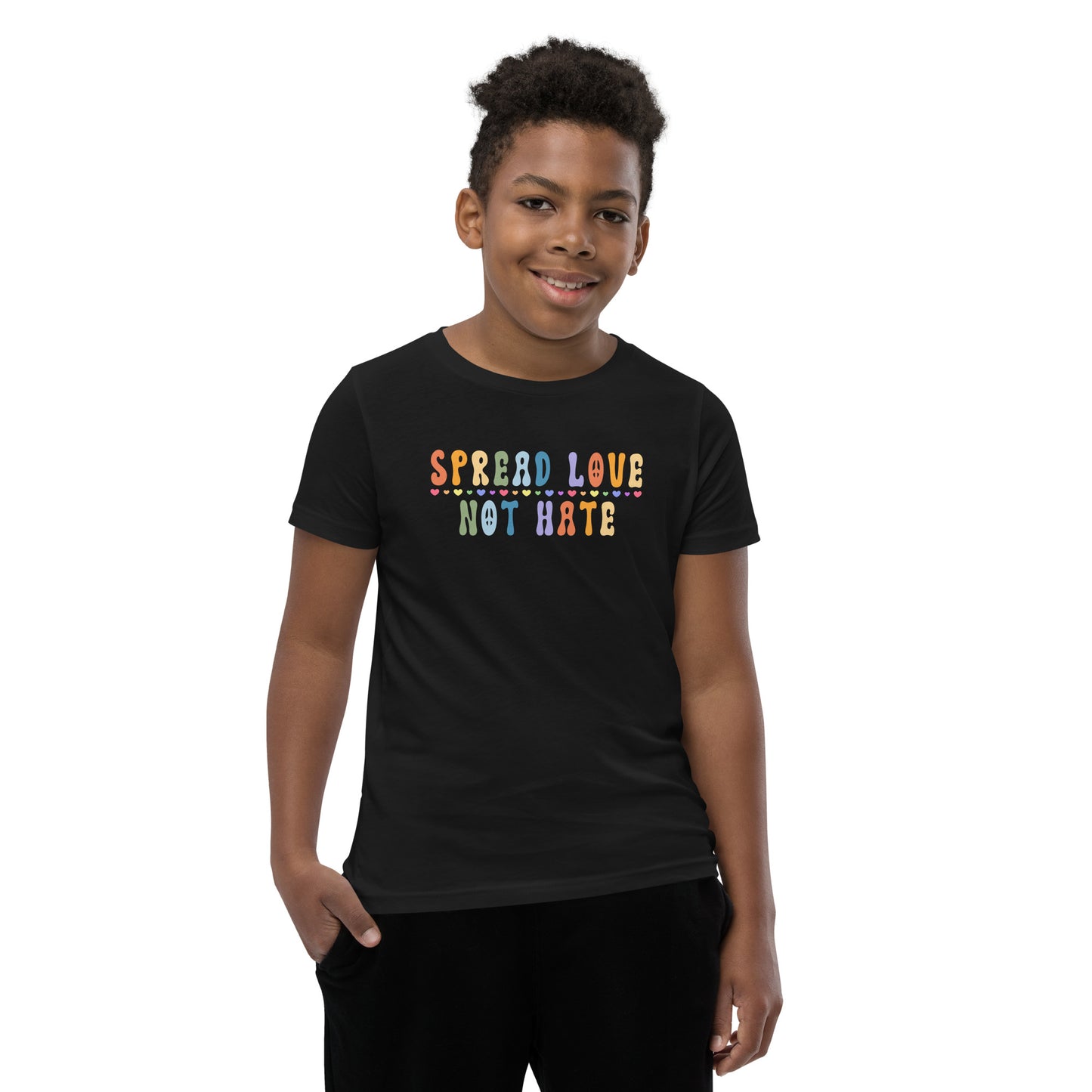 Children's "Spread Love Not Hate" T-Shirt: Promoting Kindness and Unity with a Powerful Message