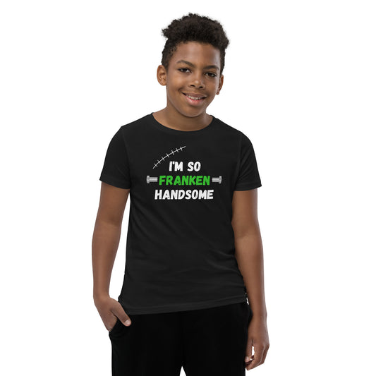 "I'm So Franken..." Youth T-Shirt: Spooky Humor and Customization for Halloween Fun