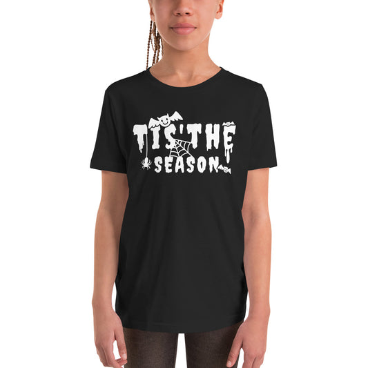 "Tis the Season" Youth Halloween T-Shirt: Embrace the Magic of Halloween in Style