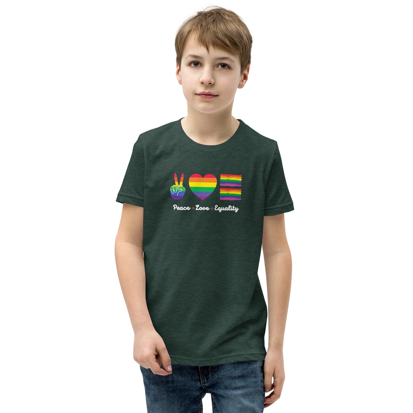 Children's Peace, Love, and Equality T-Shirt: Spreading Harmony and Acceptance with Every Step