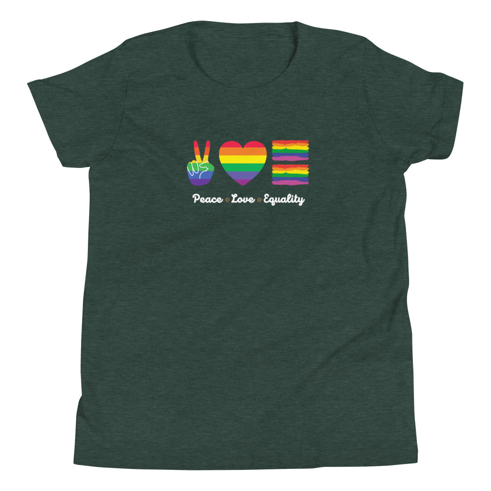 Children's Peace, Love, and Equality T-Shirt: Spreading Harmony and Acceptance with Every Step