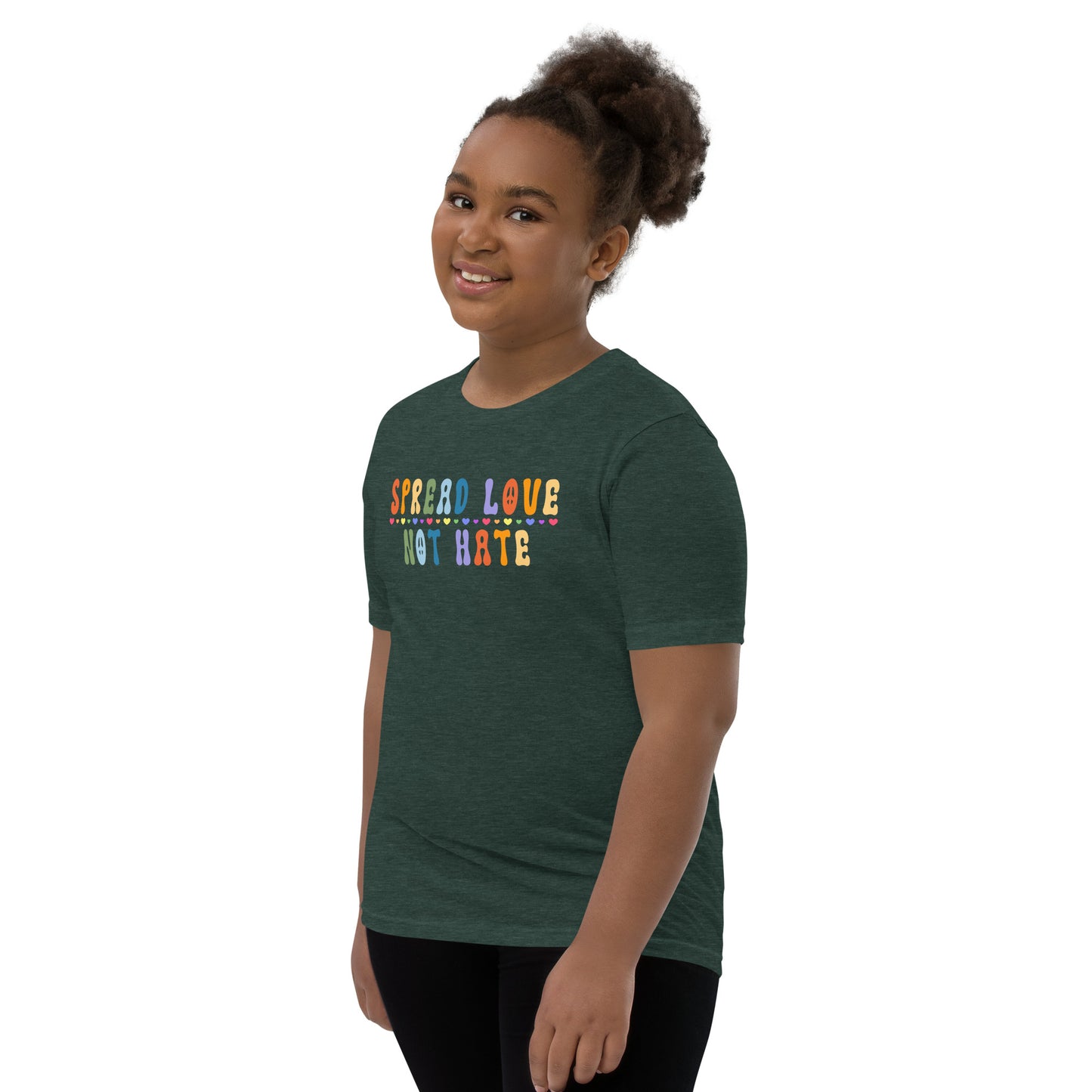 Children's "Spread Love Not Hate" T-Shirt: Promoting Kindness and Unity with a Powerful Message