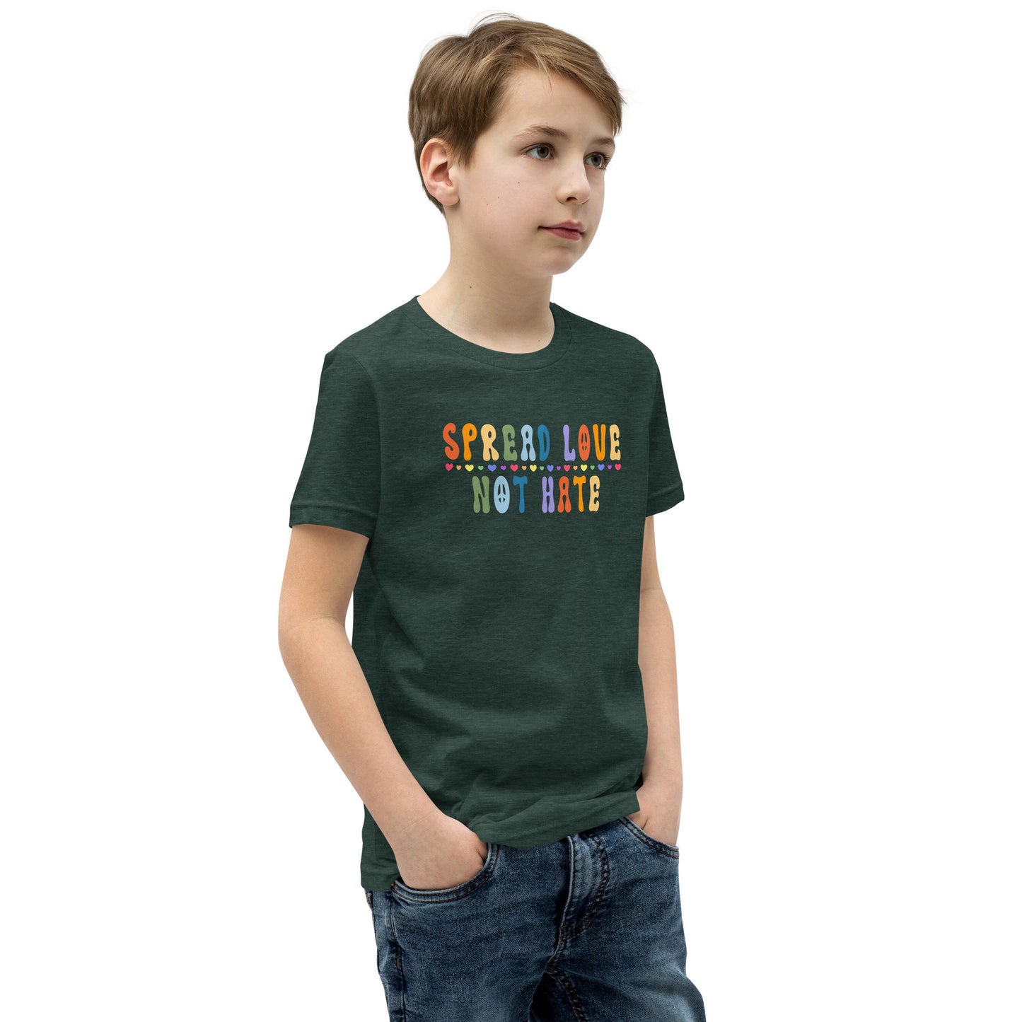 Children's "Spread Love Not Hate" T-Shirt: Promoting Kindness and Unity with a Powerful Message