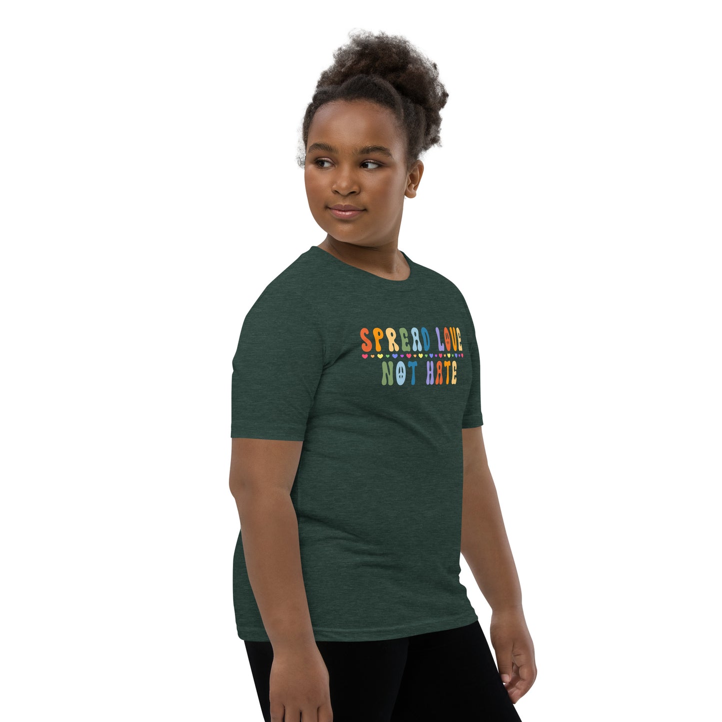 Children's "Spread Love Not Hate" T-Shirt: Promoting Kindness and Unity with a Powerful Message