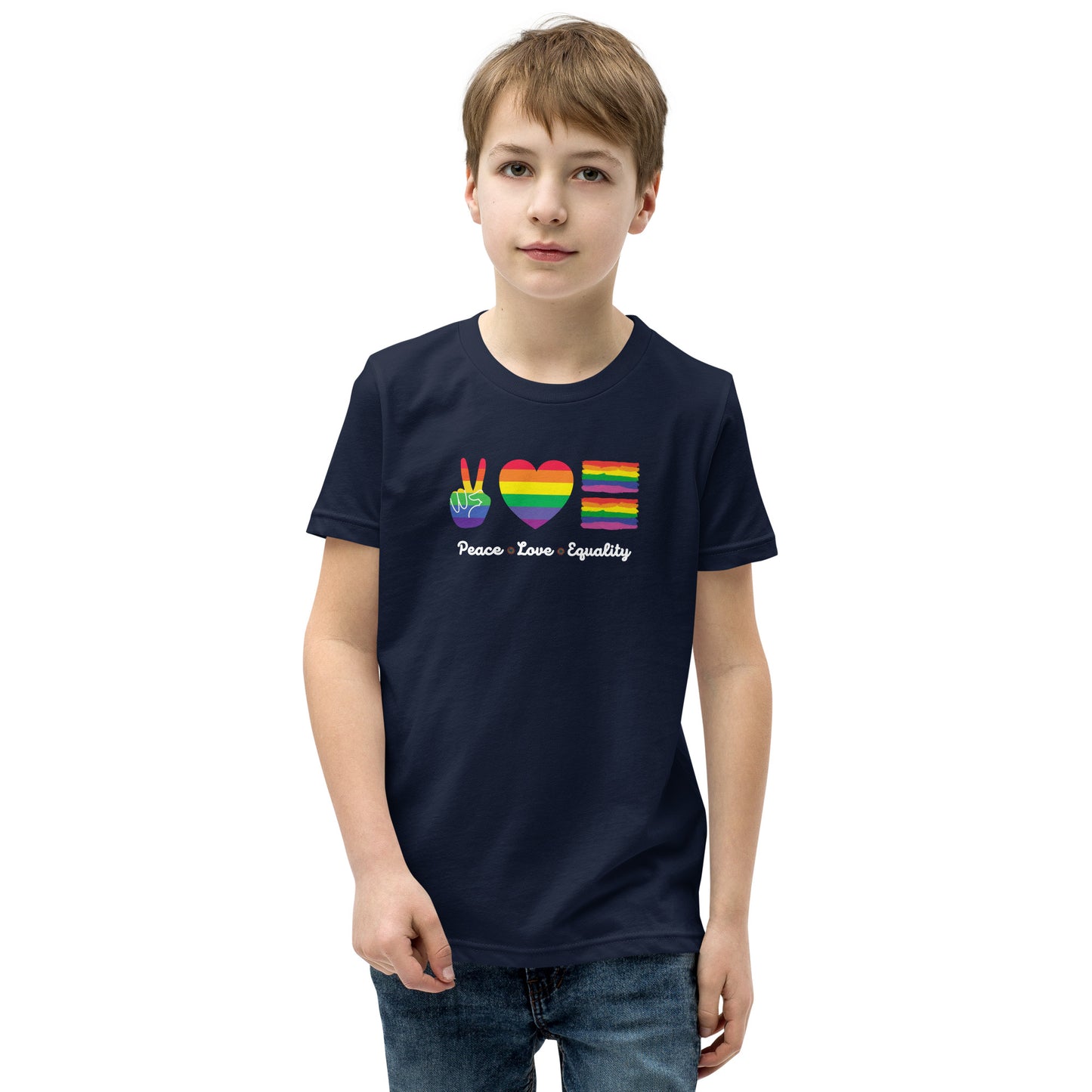 Children's Peace, Love, and Equality T-Shirt: Spreading Harmony and Acceptance with Every Step