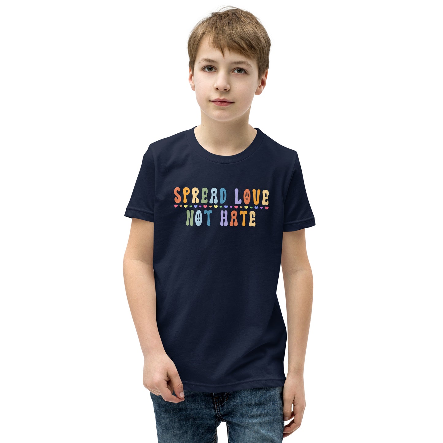 Children's "Spread Love Not Hate" T-Shirt: Promoting Kindness and Unity with a Powerful Message