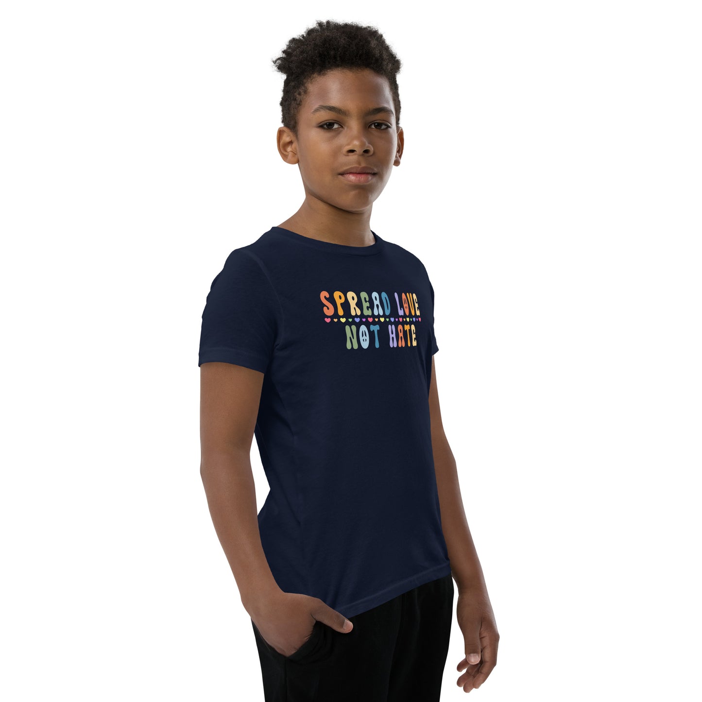 Children's "Spread Love Not Hate" T-Shirt: Promoting Kindness and Unity with a Powerful Message