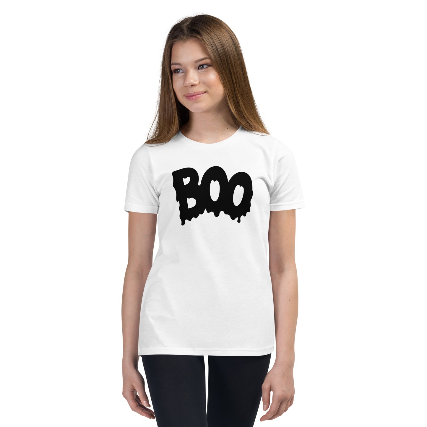 "Boo-tiful Halloween" Youth T-Shirt: Playful Ghosts and Spooky Fun