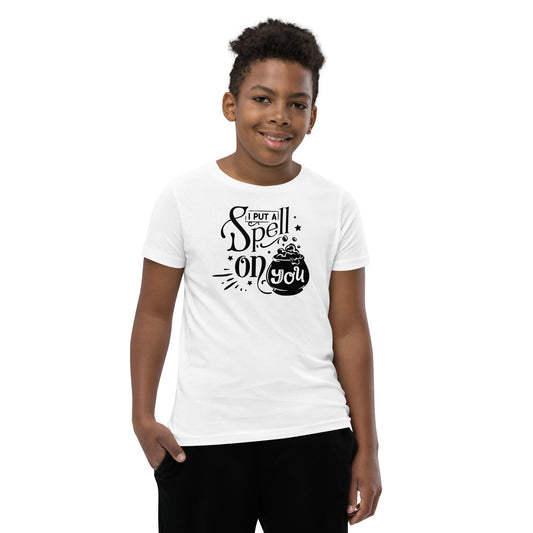 "Spellbinding Sorcery" Youth T-Shirt: "I Put a Spell on You" Design for Enchanting Halloween Fun