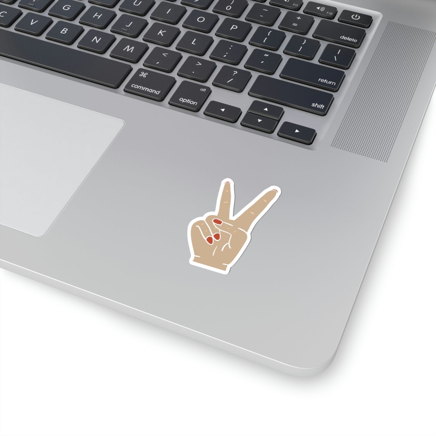 Finger Peace Sign Organic Summer Kiss Cut Sticker (Colorful Design, Multiple Sizes)