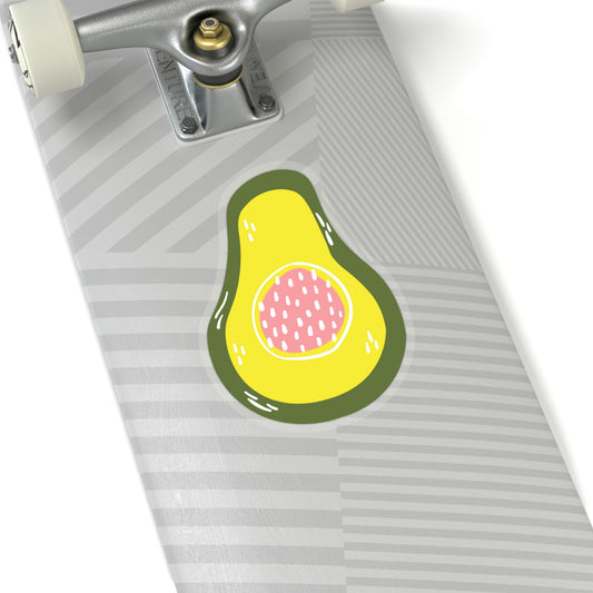 Avocado Organic Summer Kiss Cut Sticker (Green Fruit Design, Multiple Sizes)